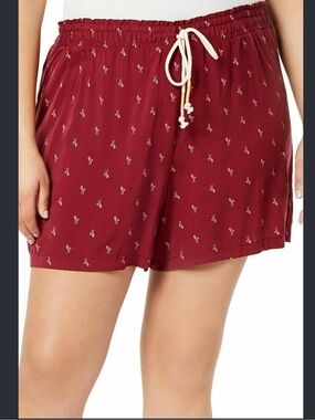 NWT Jenni Intimated Burgundy Flamingo Sleep Shorts
